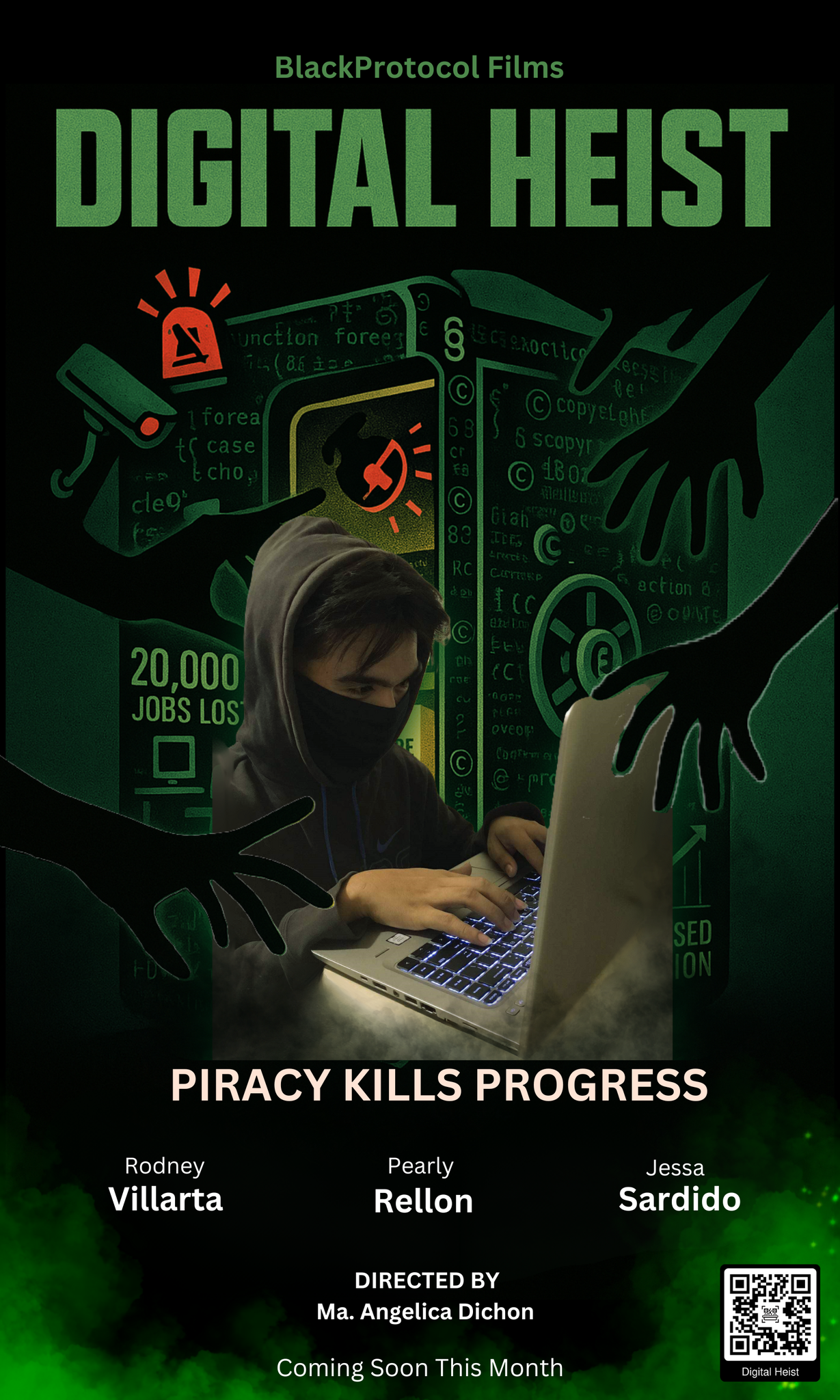 Digital themed hacking concept
